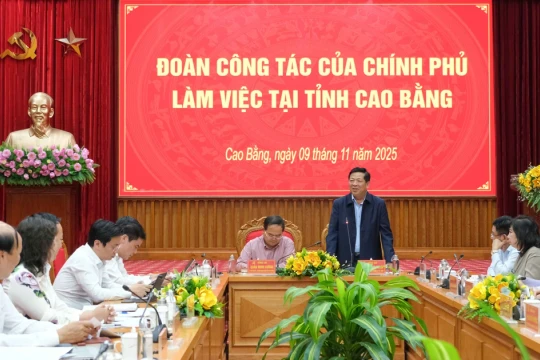 Đoàn công tác của Chính phủ làm việc tại tỉnh Cao Bằng
