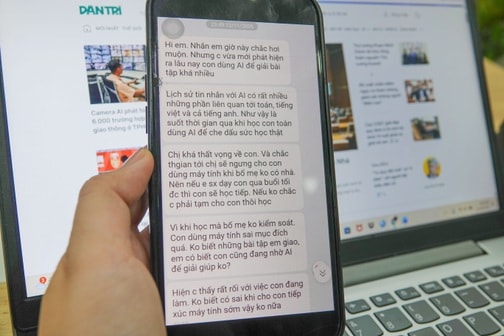 Mẹ hốt hoảng lúc nửa đêm, cho con ngừng học vì dùng AI giải bài tập