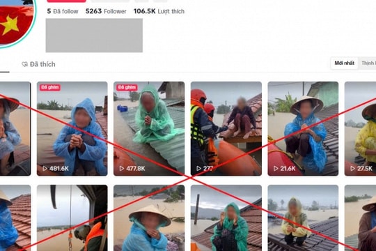 Dùng AI giả mạo clip người dân miền Trung khóc kêu cứu thương tâm trên nóc nhà: Quá phẫn nộ!