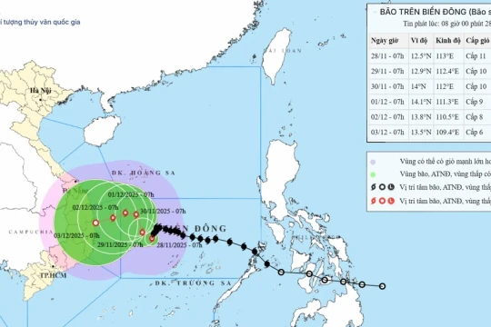 Bão Koto giảm cấp, hướng vào Gia Lai rồi suy yếu dần