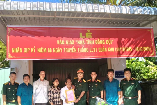 An Giang trao nhà 'Tình đồng đội' hỗ trợ quân nhân hoàn cảnh khó khăn