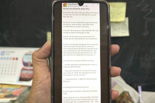 Sinh viên bức xúc tiền tập luyện A80 thấp: Nhà trường sẽ chi trả đợt 2