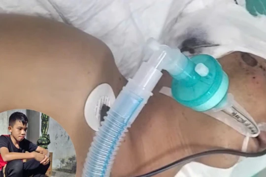 Xót xa nam sinh lớp 7 cầu xin sự sống cho cha