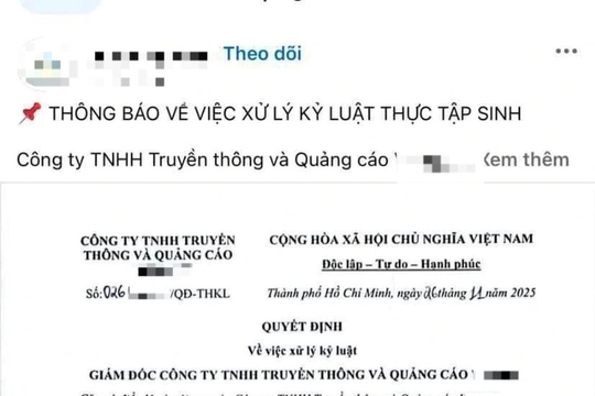 Công ty kỷ luật nữ sinh viên thực tập gây sốc: Hành xử “ngáo quyền lực”?