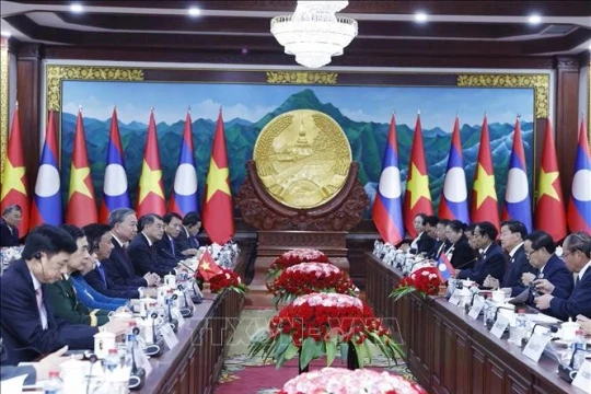 Tổng Bí thư Tô Lâm hội đàm với Tổng Bí thư, Chủ tịch nước Lào