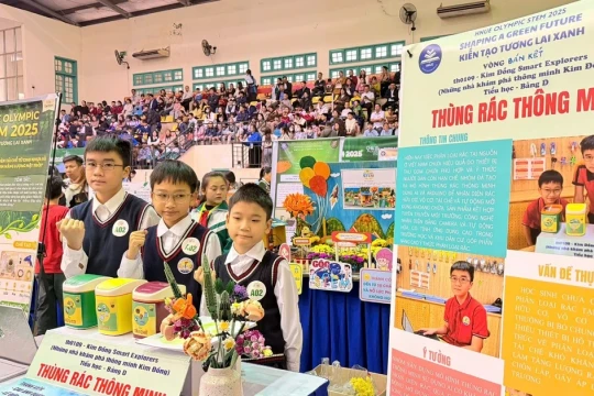 Học sinh Trường Kim Đồng giành 'cú đúp' giải thưởng Olympic STEM 2025