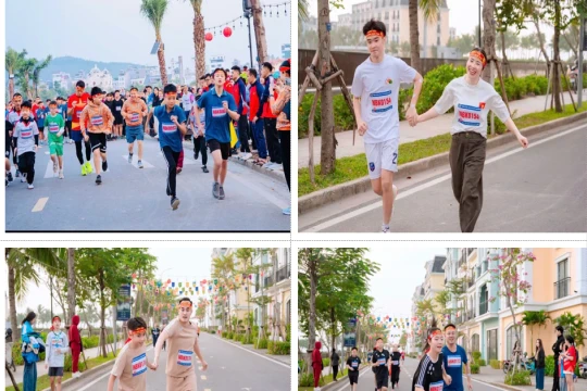 'Bước chân hạnh phúc' của phụ huynh và học sinh tại Trường Nguyễn Bỉnh Khiêm