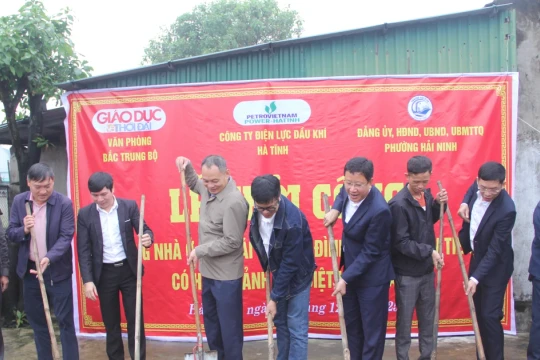 Khởi công xây dựng 2 nhà nhân ái do Báo GD&TĐ kết nối tại Hà Tĩnh