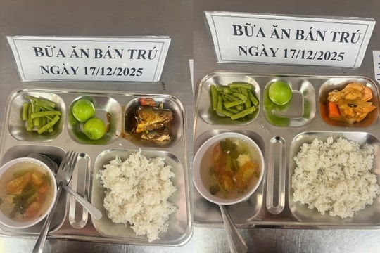 Suất ăn bán trú gần 40.000 đồng bị tố lèo tèo, trường phản bác