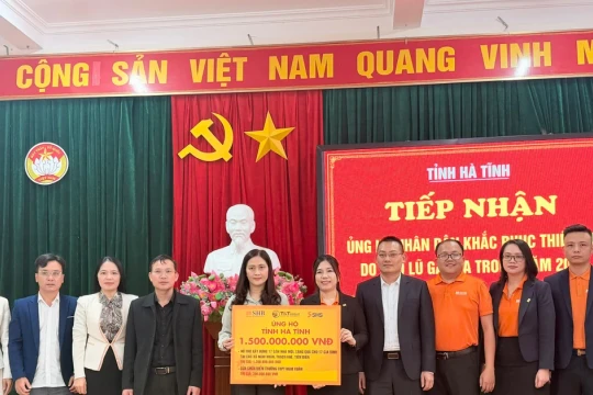 Hà Tĩnh tiếp nhận 1,5 tỷ đồng hỗ trợ khắc phục hậu quả thiên tai