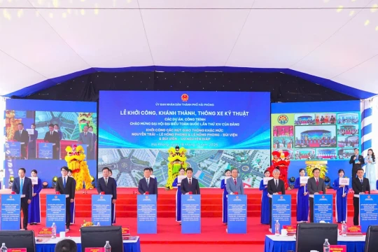 Hải Phòng khởi công, khánh thành 13 dự án, công trình chào mừng Đại hội Đảng