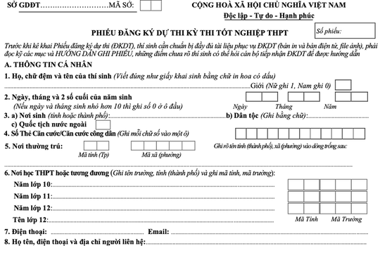 Dự kiến loạt thay đổi khi đăng ký dự thi tốt nghiệp THPT