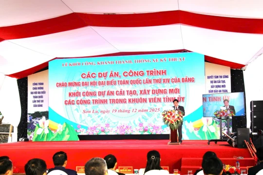 Sơn La đồng loạt khởi công 2 công trình chào mừng Đại hội XIV của Đảng