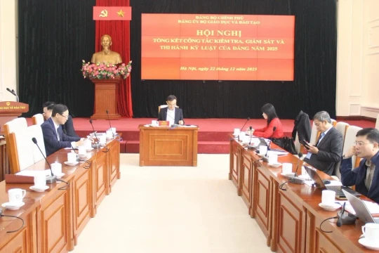 Tổng kết công tác kiểm tra, giám sát của Đảng ủy Bộ GD&ĐT năm 2025