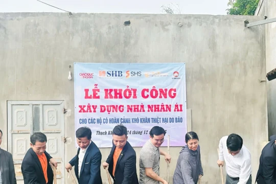 Ngân hàng SHB, Báo GD&TĐ khởi công xây dựng 5 nhà nhân ái tại Hà Tĩnh