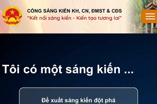 Tiếp nhận hơn 1.000 sáng kiến trên Cổng Sáng kiến KHCN và đổi mới sáng tạo