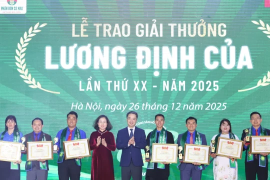 Trao Giải thưởng Lương Định Của: Tôn vinh 30 nhà nông trẻ