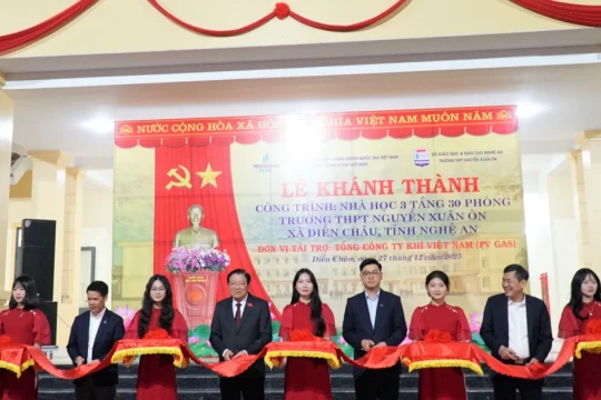 Khánh thành công trình nhà học trị giá 47 tỷ tại trường vùng ven biển Nghệ An