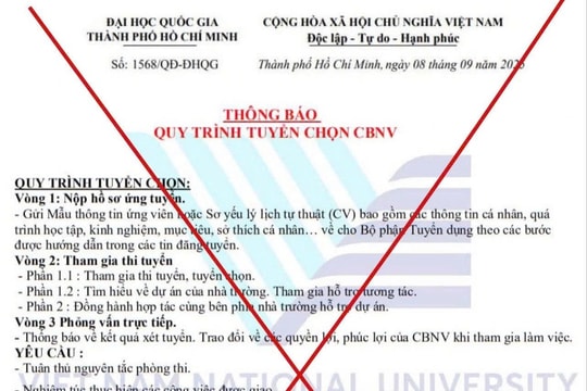 Mạo danh đại học top cả nước để tuyển cán bộ, kêu gọi từ thiện