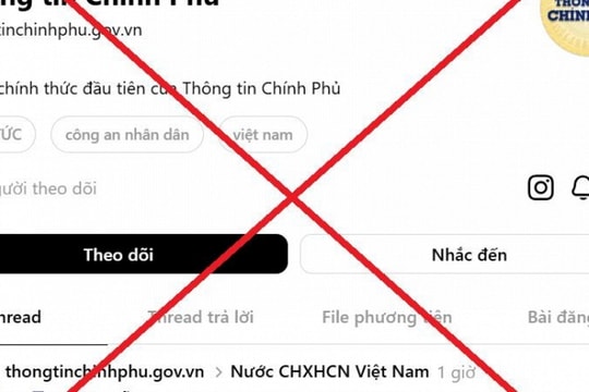 Fanpage Thông tin Chính phủ cảnh báo khẩn