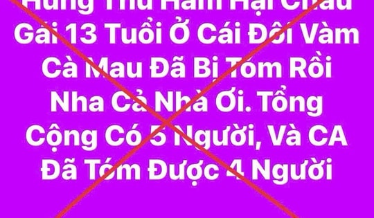 Công an có cảnh báo nóng từ đồn đoán xung quanh vụ nữ sinh lớp 7 bị sát hại ở Cà Mau