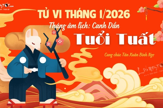 Tử vi tháng 1/2026 tuổi Tuất âm lịch: Bầu không khí hân hoan và nhiều khởi đầu thuận lợi