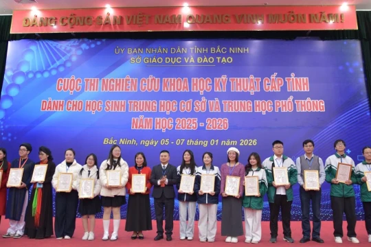 Trao 9 giải Nhất Cuộc thi nghiên cứu KHKT cấp tỉnh Bắc Ninh năm học 2025 - 2026