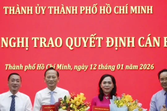Công bố quyết định điều động nhân sự của Ban Thường vụ Thành ủy TPHCM