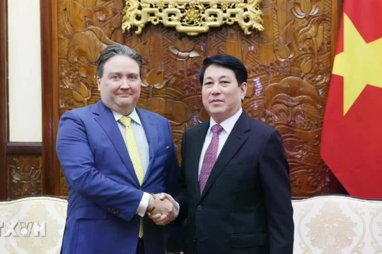 Chủ tịch nước Lương Cường tiếp Đại sứ Hoa Kỳ tại Việt Nam đến chào từ biệt