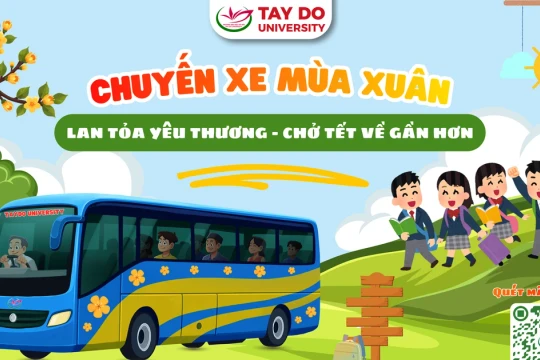 Trường ĐH Tây Đô tổ chức 'Chuyến xe mùa xuân 2026' đưa sinh viên về quê đón Tết