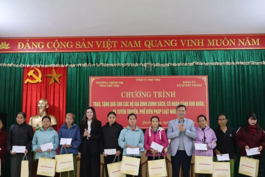 Ấm áp chương trình 'Xuân tình nguyện 2026' tại xã Quyết Thắng, tỉnh Phú Thọ