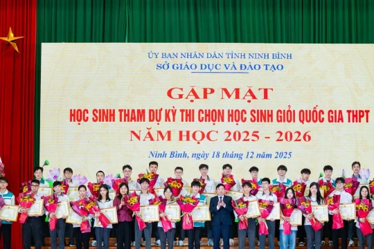 Ninh Bình xếp thứ hai toàn quốc tại Kỳ thi chọn học sinh giỏi quốc gia THPT
