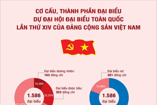 Cơ cấu, thành phần đại biểu dự Đại hội XIV của Đảng