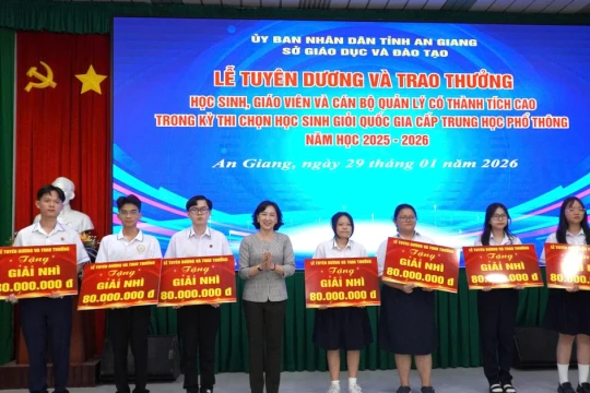 An Giang tuyên dương học sinh xuất sắc tại Kỳ thi học sinh giỏi quốc gia