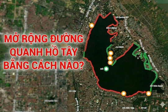Vị trí 11km đường Hồ Tây dự định mở rộng trong đại dự án 30.000 tỷ