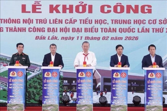 Tổng Bí thư Tô Lâm dự khởi công trường phổ thông nội trú tại xã Ea Rốk
