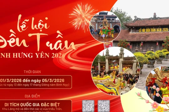 Lễ hội đền Trần năm 2026 sẽ diễn ra trong 5 ngày
