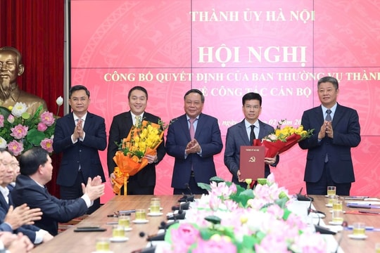 Hà Nội công bố các quyết định về công tác cán bộ
