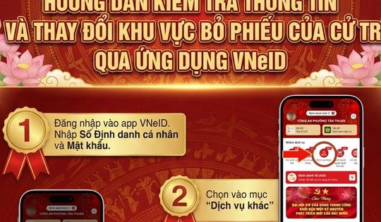Tính năng quan trọng trên VNeID dành cho cử tri đi làm xa quê