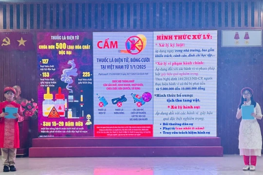 Tổ chức nhiều hoạt động giáo dục để thuốc lá điện tử không xâm nhập trường học