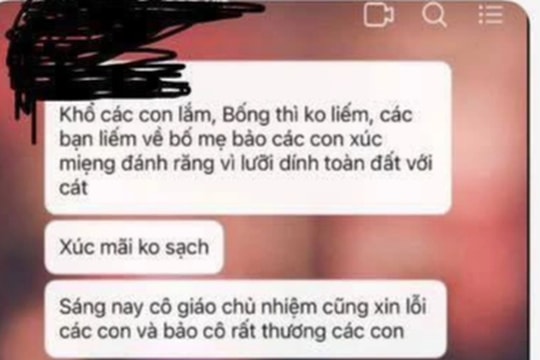 Vụ học sinh liếm đất: Giáo viên giải trình “do các em bộc phát”