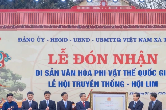 Hội Lim đón nhận danh hiệu Di sản văn hóa phi vật thể Quốc gia