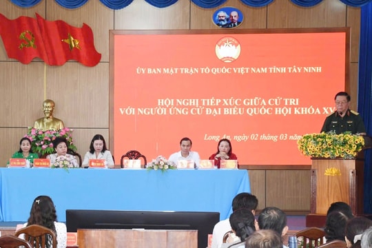 Đại tướng Nguyễn Trọng Nghĩa tiếp xúc cử tri ở Tây Ninh