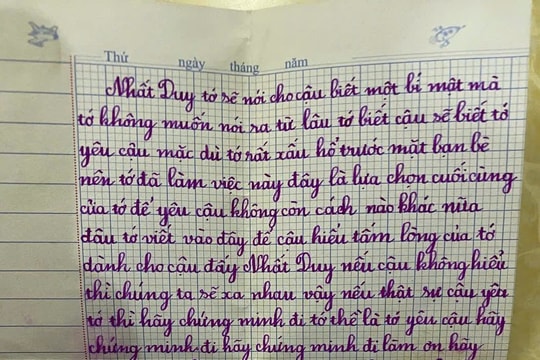 Câu chuyện phía sau lá thư tỏ tình với hai bạn nam của nữ sinh lớp 2
