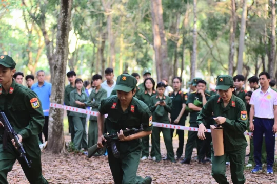 Học sinh Vĩnh Long tranh tài tại Hội thao Giáo dục quốc phòng và an ninh