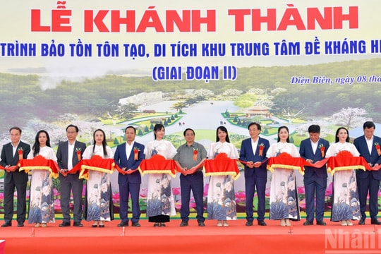 Thủ tướng Chính phủ Phạm Minh Chính dự lễ khánh thành Công trình bảo tồn, tôn tạo Khu di tích Him Lam (giai đoạn II)