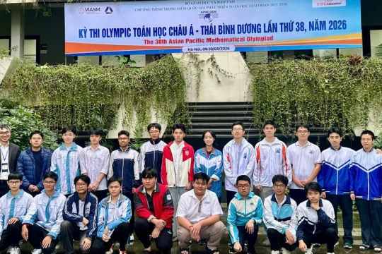 22 học sinh Việt Nam tham gia Kỳ thi Olympic Toán Châu Á - Thái Bình Dương 2026
