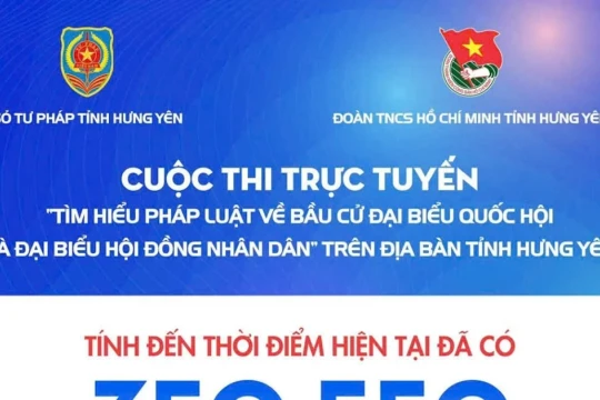 Trên 350.000 lượt dự thi tìm hiểu pháp luật về bầu cử ở Hưng Yên