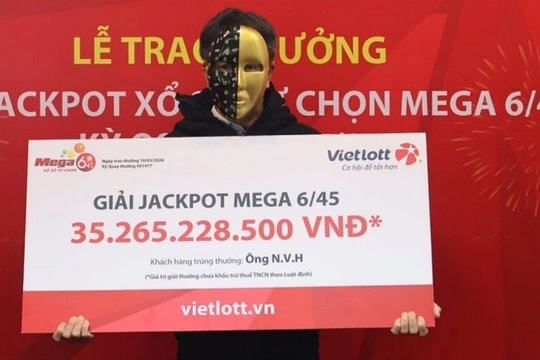 Chọn số theo ngày sinh của cháu nội, người đàn ông ở TP.HCM trúng Vietlott 35,2 tỷ đồng