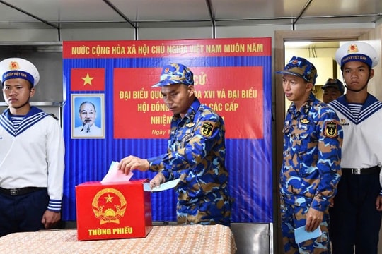 Lữ đoàn 127, Vùng 5 Hải quân tổ chức bầu cử sớm